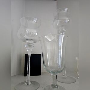3 pieces of large candle vases